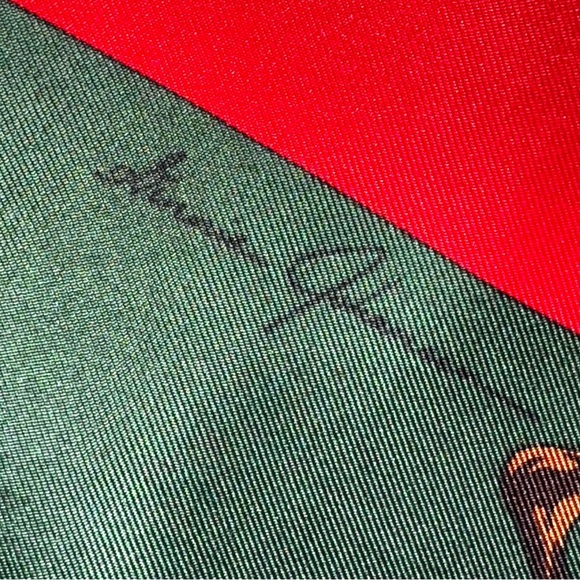 GINNIE JOHANSEN Vintage Large Equestrian Foxhunt Riders Scarf GORGEOUS - Picture 2 of 5